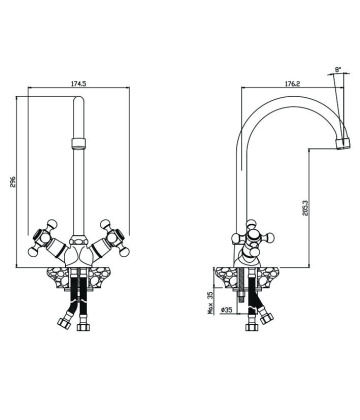 Смеситель д/кухни GIRONA, арт.01431GR