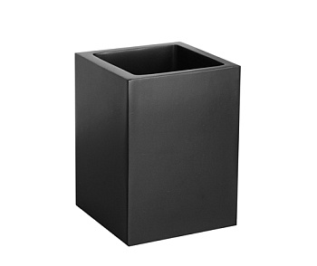 Стакан для зубных щеток Abens, 7,7х10,2х7,7 см, черный, K-3728