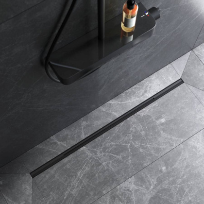 W01SC-S11-100-05BM MasterFlow Трап для душа линейный универс затвор Slim line 100см цвет черн мат