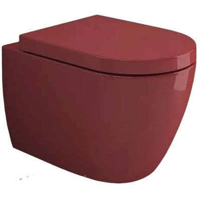 Сиденье с крышкой (soft close) Taormina/Jet Flush,дюропласт, красный, A0300-019 (A0301-019), шт