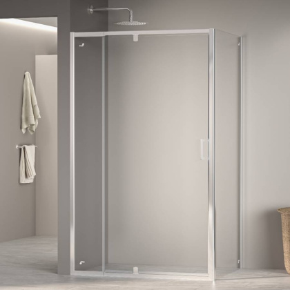 Душевой уголок 110* 80*195 RGW PA-078 (PA-008 + Z-050-2) Прямоуг./Хром/Прозрачное/6 мм (Easy)