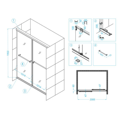 Душевая дверь RGW Tornado TO-10 200 01071020-21 профиль Хром стекло матовое-сатинат Душевая дверь RGW Tornado TO-10 200 01071020-21 профиль Хром стекло матовое-сатинат