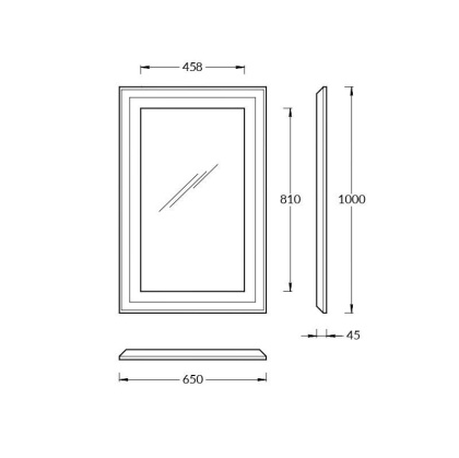 Зеркало PLAZA Classic 65, капучино матовое PL.C.mi.65\CAP