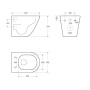 Чаша подвесного унитаза BelBagno SFERA-R BB046CHR Чаша подвесного унитаза BelBagno SFERA-R BB046CHR