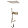 Душевая система ABBER Daheim AF8254G скрытого монтажа с изливом, термостат, золото матовое Душевая система ABBER Daheim AF8254G скрытого монтажа с изливом, термостат, золото матовое