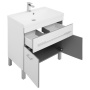 Тумба с раковиной Aquanet Верона 75 белый (напольная 1 ящик 2 дверцы)