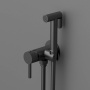Гигиенический душ VHFW-101MB из латуни в комплекте со смесителем, черный