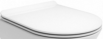 Сиденье PLAZA Modern/ BG Slim Soft close + clip up, белый PLM1.seat.02\WHT