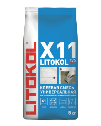 Клей цементный С1 LITOKOL X11 EVO 5кг Клей цементный С1 LITOKOL X11 EVO 5кг