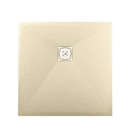 Душевой поддон  80*80*2,5 RGW ST-0088Be Бежевый/Квадрат Ø 90 мм Каменный