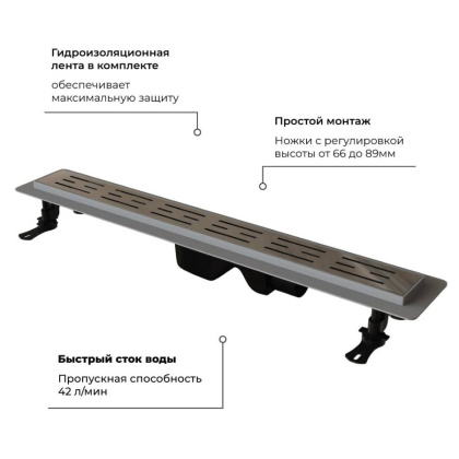 Душевой лоток Drain Leo-20, RGW 60212060-01