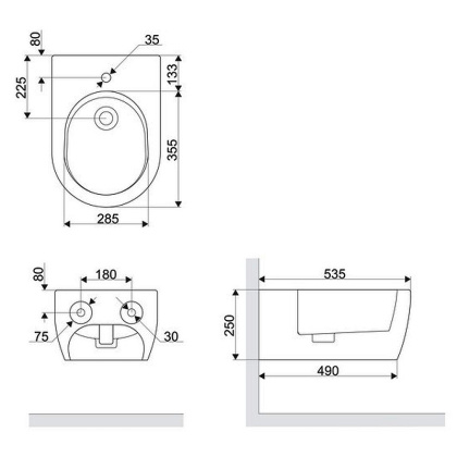 Подвесное биде EXCELLENT Doto Подвесное биде EXCELLENT Doto