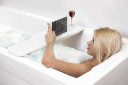 Сиденье для ванн, 20х9х69 см, белое, SW