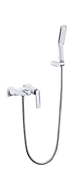 Смеситель для ванны с душ.гарнитуром VENTURO белый + хром