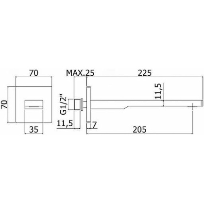 Излив для ванны Paffoni Tango ZBOC121CR хром