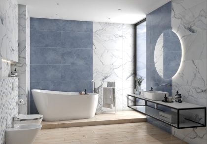 Керамогранит Meissen Keramik Flow белый ректификат 44,8x89,8 A16881