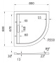 Поддон из искусственного мрамора CEZARES TRAY-AS-R-80-30-W