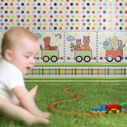 Бордюр 2 OP\A216\5009 Альпаки Белый (20см*6,3см*6,9мм) (32шт/0,403м2) ., шт