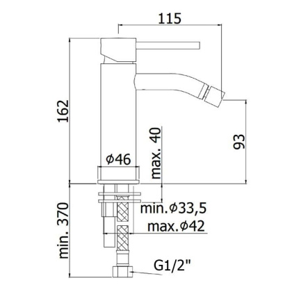 Смеситель для биде Paffoni Light LIG131CR Смеситель для биде Paffoni Light LIG131CR