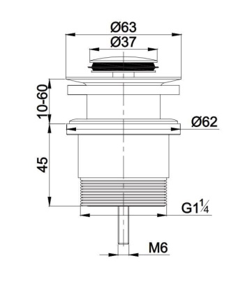 Пробка "click-clack" к сифону для умывальника A47CR (хром) Пробка "click-clack" к сифону для умывальника A47CR (хром)