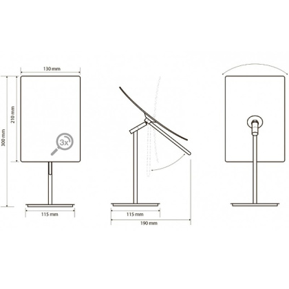 Косметическое зеркало без подсветки