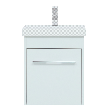 Тумба под раковину Aquanet Августа 50 (Moduo Slim) белый (ручки хром)