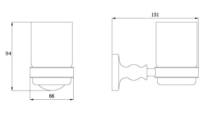 Подстаканник одинарный RUSH Crete, 10х6х13 см, цвет белый с бронзой, CR35310