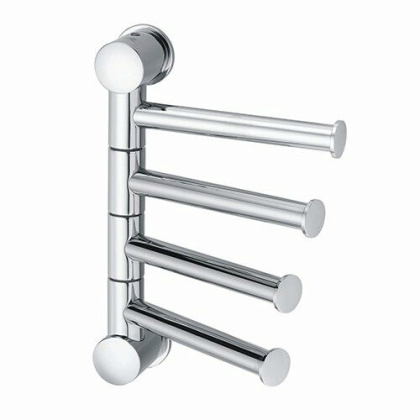 Держатель полотенец четверной, 12х17,6х3,4 см, хром, K-1054