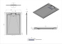 Поддон для душа из искусственного камня  VST-4SRL8012W, 1200*800*25, белый матовый