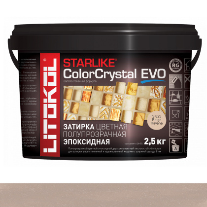 Затирка эпоксидная STARLIKE COLOR CRYSTAL EVO, S.825 Beige Havana 2,5кг