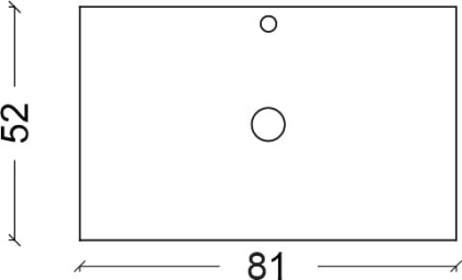 Столешница Calacatta прямая 81*52см