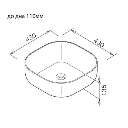 M8FWCC30430BM Func Раковина накладная, квадрат, 43 см, цвет черный матовый