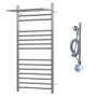 Полотенцесушитель электрический Point Аврора PN10150SPE П14 500x1000 с полкой левый/правый, хром