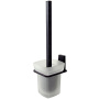 Щетка для унитаза подвесная Abens, 12х37х13 см, черная с белым, K-3227