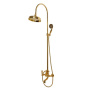 FIRST-CVD-03/24-M Душевая колонна со смесителем для ванны,верхнего и ручного душа,золото, ручки золото FIRST-CVD-03/24-M Душевая колонна со смесителем для ванны,верхнего и ручного душа,золото, ручки золото