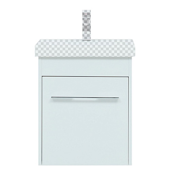 Тумба под раковину Aquanet Августа 50 (Moduo Slim) белый (ручки хром)