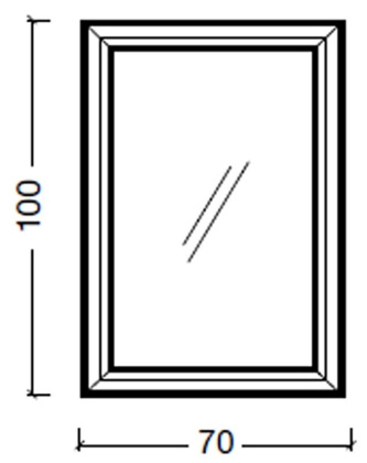Зеркало Terso 700х1000 серебро с подсветкой 559 Boheme