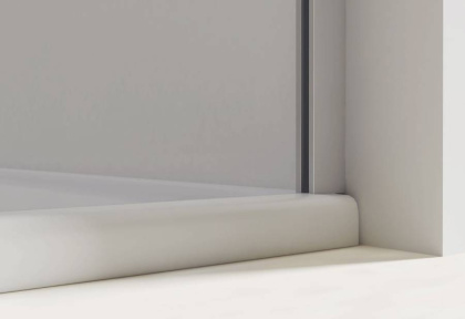 Душевая дверь Extra VDP-1E1011CLGM, 1000/1100, вороненая сталь, стекло прозрачное