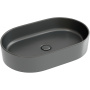 Умывальник чаша накладная овальная (цвет Темный Антрацит Матовый) Element 608*385*122мм