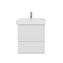Тумба PRO подвесная 2 ящика 55, белая матовая