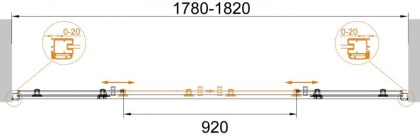 ANIMA-W-BF-2-180-C-Cr Душевая дверь