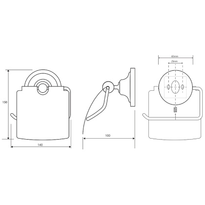 Держатель туалетной бумаги с крышкой 144112017