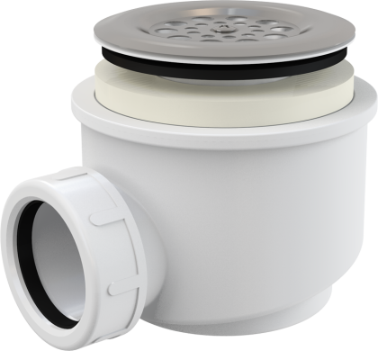 Сифон для душевого поддона с нержавеющей peшeткой