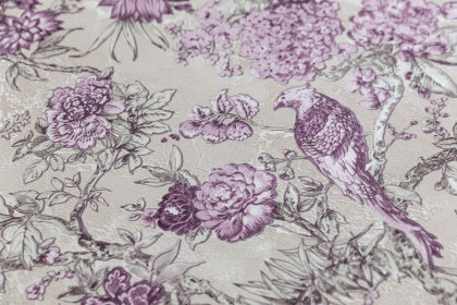 Обои виниловые Азулежу мотив, бежево-фиолетовый