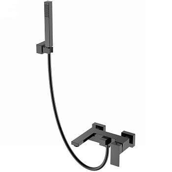 Смеситель для ванны с душем Qubic Shinny Gun Metal