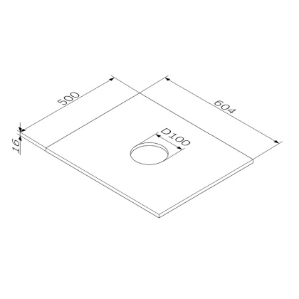 Столешница 60 см, дуб крафт M8FST0600OF