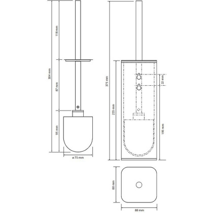 Ершик для унитаза Bemeta Solo 139113162 Хром
