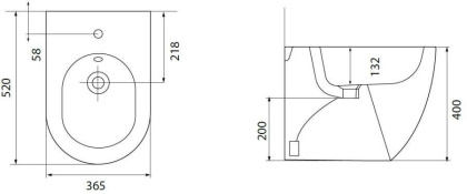 Биде напольное Allen Brau Reality 4.32005.20 белый глянец Биде напольное Allen Brau Reality 4.32005.20 белый глянец