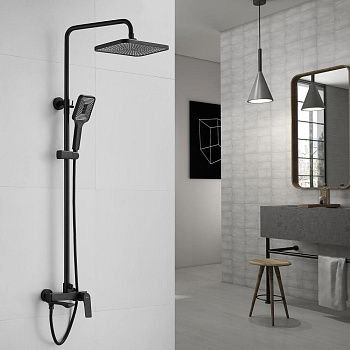 Душевая система Shevanik, латунь S9136H черный