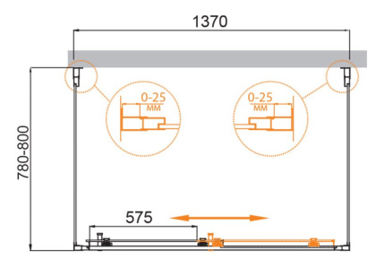 Душевой уголок CEZARES MOLVENO-AH-12